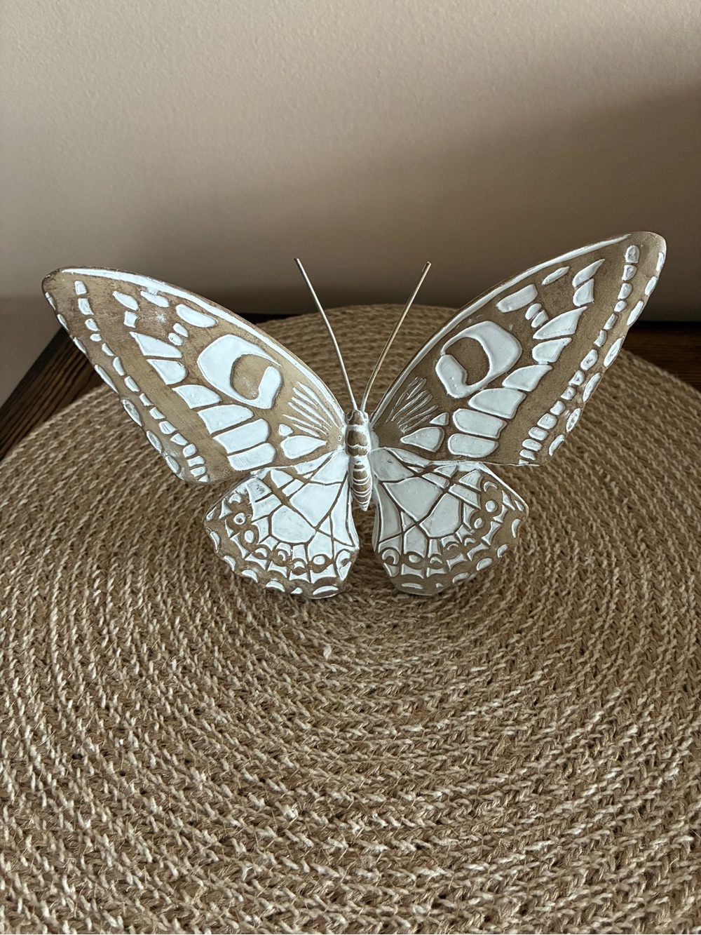 Hobby Lobby Butterfly Cream & White Decorative Accent